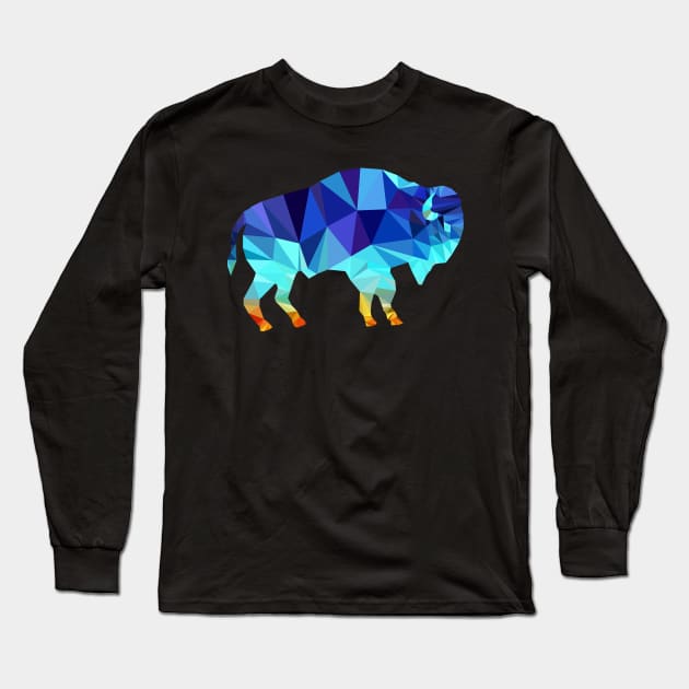 Blue Buffalo Long Sleeve T-Shirt by Fairview Design